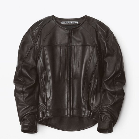 NWT Alexander Wang Oversized Moto Biker Leather Jacket - Picture 3 of 8